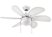 FOR LIVING NORDICA 36IN CEILING FAN WHITE 6 BLADE