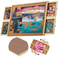 1000 Piece Wooden Jigsaw Puzzle Board - 4 Drawers,