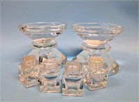 Glass Candle Holders - Salt - Pepper Shakers