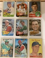 9-1950/60’s  low grade baseball cards