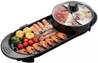 *Hot pot with Grill 2 in 1 Electric BBQ