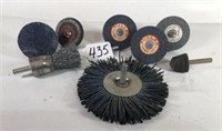 Group of Grinding Stones & Brushes for a Drill