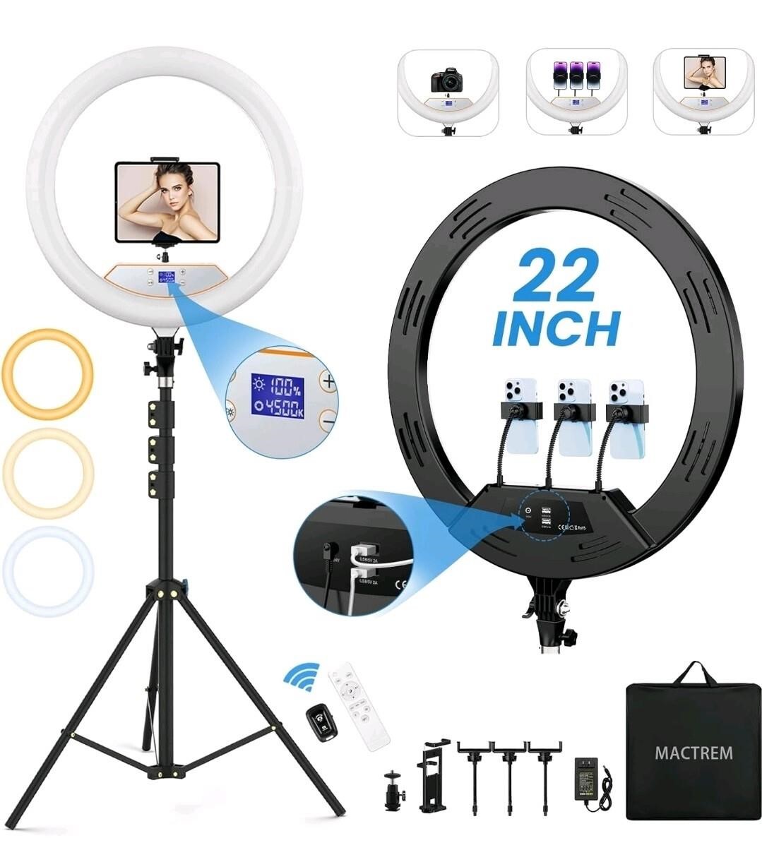 22'' Ring Light with 75'' Tripod Stand