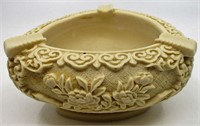 Asian Famille Rose Carved Resin Ash Tray