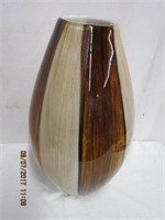 Decorative cased glass vase 16"H