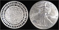 1 OZ .999 SILVER 2024 HAPPY BDAY ROUND & 2024 ASE