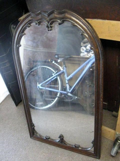 Antique Oak Framed Mirror 25" x 41 1/2"