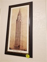 CHRYSLER BUILDING FRAMED PICTURE - 1930