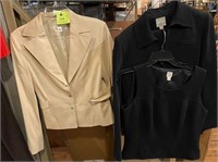 Talbots size 4 khaki suit lined Anne Klein set