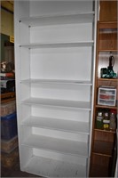 White 6' Adjustable Shelf Bookcase