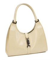 GUCCI 'JACKIE' TAN SMOOTH LEATHER HANDBAG