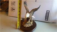 Eagle Figure Jeffrey Scott Co w/Wooden Base