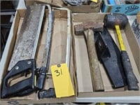 HACKSAWS, HAND MITER SAW, RUBBER MALLET, SMALL