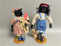 Pair of Limited Edition Golly Dolls by S.E.Turnbul