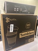 Munfix Premium Quality Plastic Tumblers 500 Pack