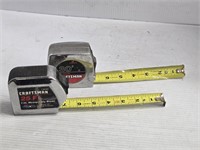 Two Craftsman tape measures 30 ft and 25 ft