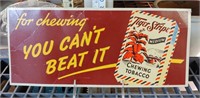 ORIGINAL 14" TIGER STRIPE CHEWING TOBACCO SIGN