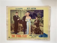 The Stork Club original 1946 vintage lobby card