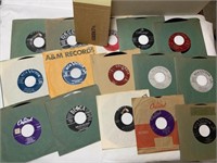 45 RECORDS WITH JACKET COVERS MUSIC STYLE ON