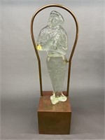 Fiddler glass sculpture.