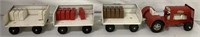 Tonka Airlines Tractor and 3 Baggage cars