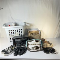 Large Basket of Shoes Variety Lot