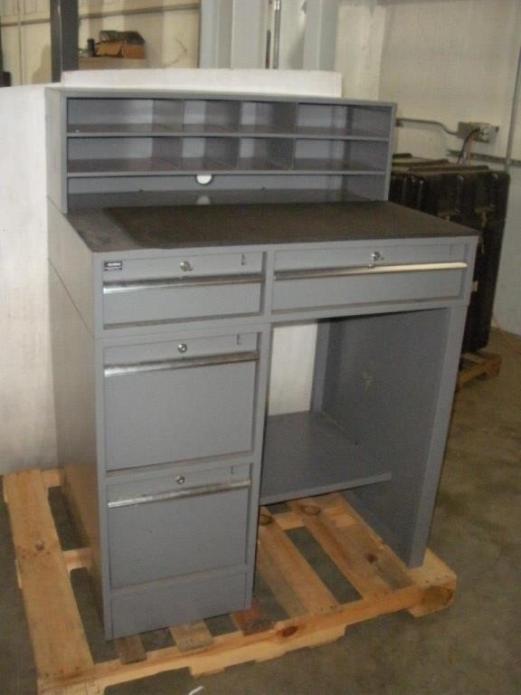 Global Metal Work Station wLocking Drawers  -