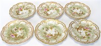 Set of Six French Limoges Plates