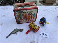 Mickey Mouse Lunch Box, Cap Gun, Toys