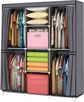 YOUUD Portable Wardrobe Storage Closet  Gray