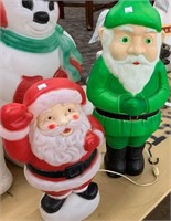 (2) Blow Mold Santa Cluas’s