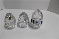 Two Lead Crystal Paper Weights Made in Poland