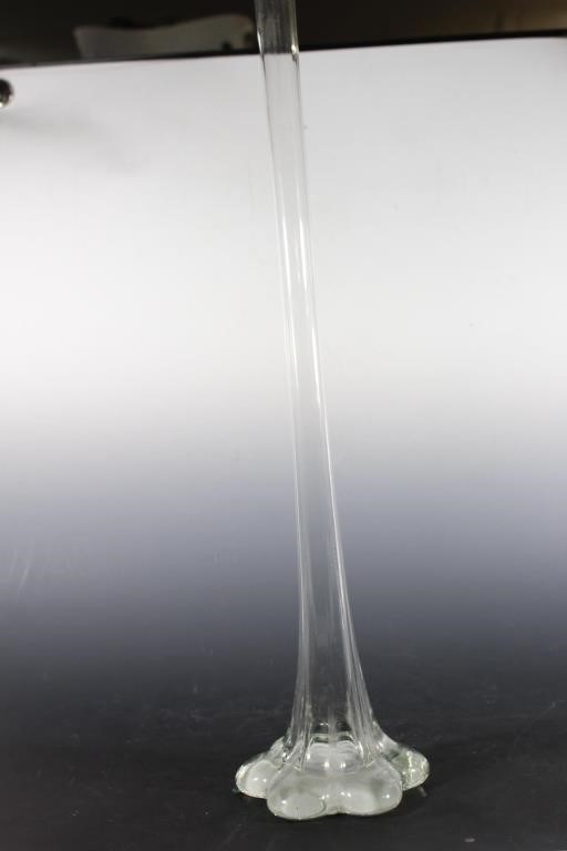 Glass Eiffel Tower Vase About 27 in Tall