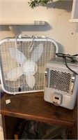 Box fan, titan heater works