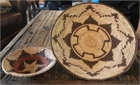 (2) Traditional Design Basket Weave Bowls