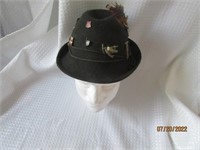 Vintage Tyrolean Bavarian Style Hat 13 Pins