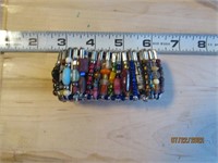 Colorful Stretch Bracelet Safety Pins