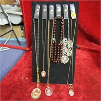 Display board with necklaces.(6).