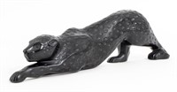Lalique "Zeila" Black Crystal Panther Sculpture
