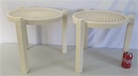 2 Plastic Patio Side Tables