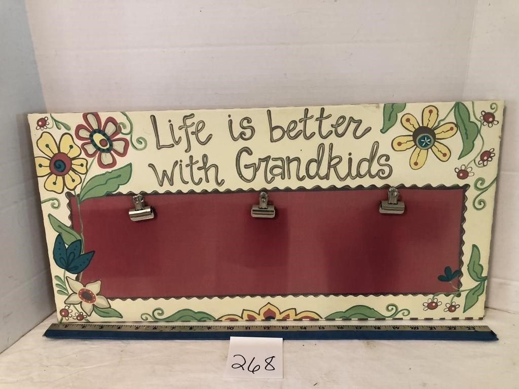 "Life is better" picture holder, 24" x 12"