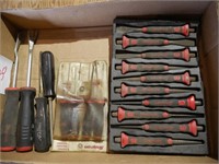 Snap On punches, chisels, picks, etc