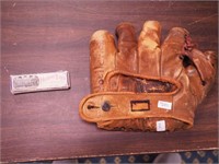 Vintage Hutch youth baseball glove and a Hohner