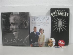 Three Political Books W/Pins