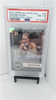 PSA 8 Amanda Nunes gold auto #d /25 Topps Pop 1