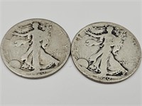2-1920 Walking Liberty Half Dollar Coins