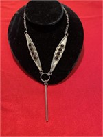 Interesting necklace. Sterling silver with four