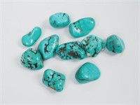 Ten Turquoise Beads