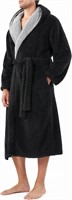 $71 Men's Hooded Fleece Bathrobe(Blue)