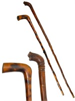 Beautifully Carved Antique Walking Sticks